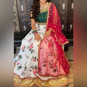 Beautiful floral lengha